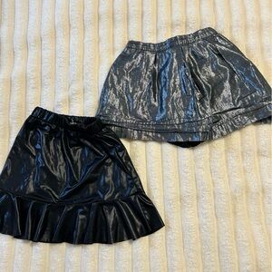 GAP Black and Silver Mini Skirt Duo